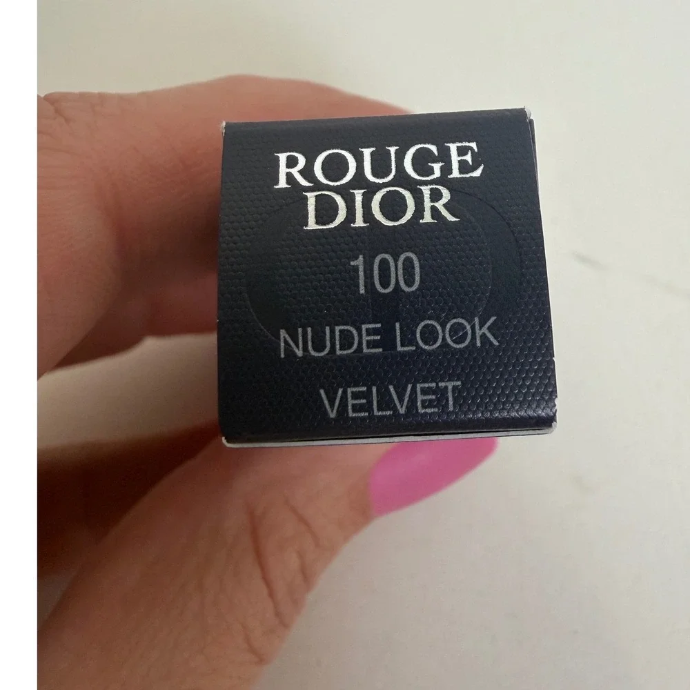 Dior Rouge Lipstick 100 Nude Look Velvet Matte Nude Mini Travel 1.5g New